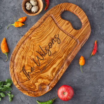 Wood BBQ Cutting Board Personalized - 16"