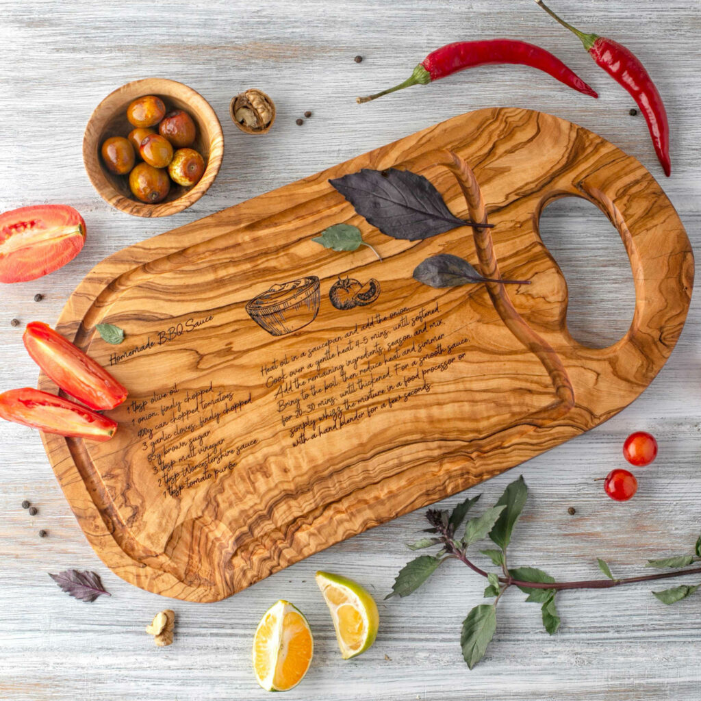 Customized Handwritten Recipe Cutting Boards