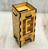 Personalized Wooden Piggy Bank