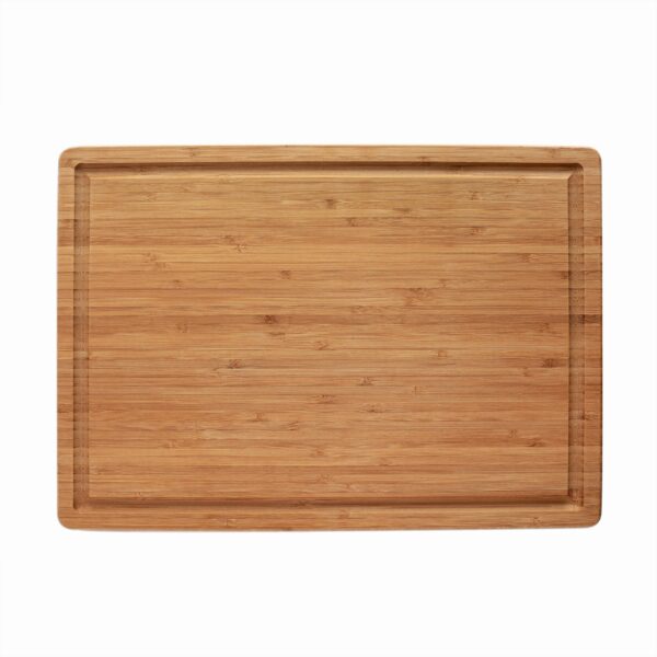 Bamboo Cutting Board with Juice Grooves (Dark Color)