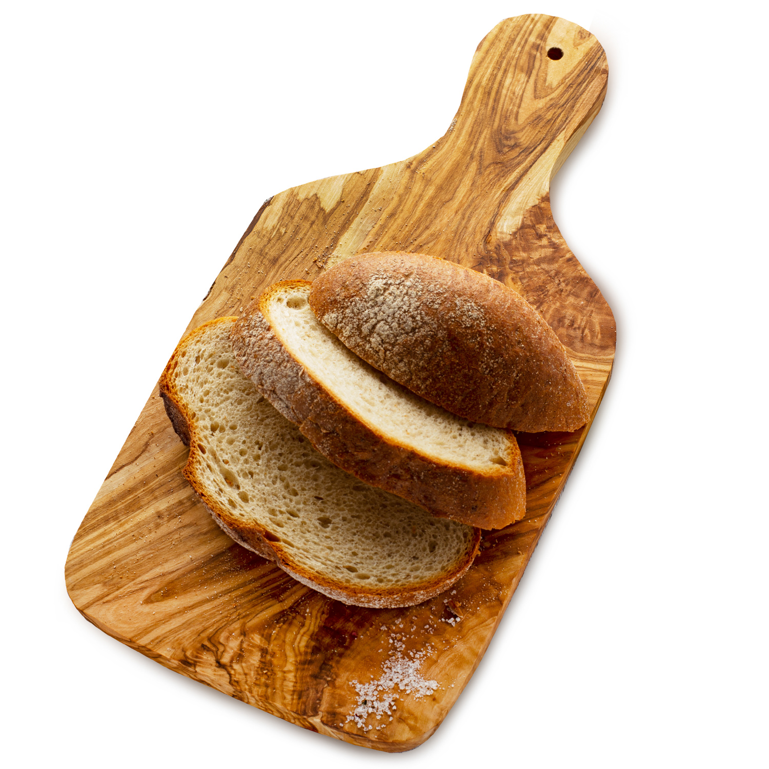 Wood Cutting Board with bread