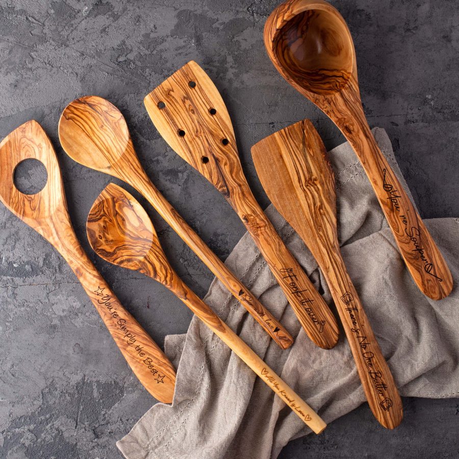 Forest Decor Olive Wood Utensils - Thumbnail 3