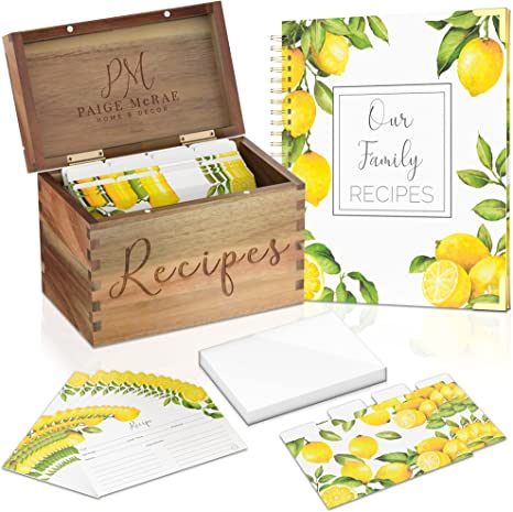 Wooden Recipe Box