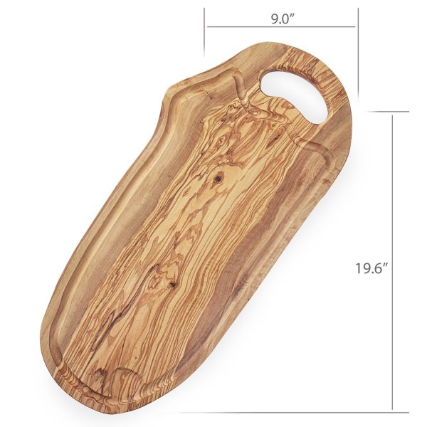 Wooden Steak Meat Board with Juice Groove