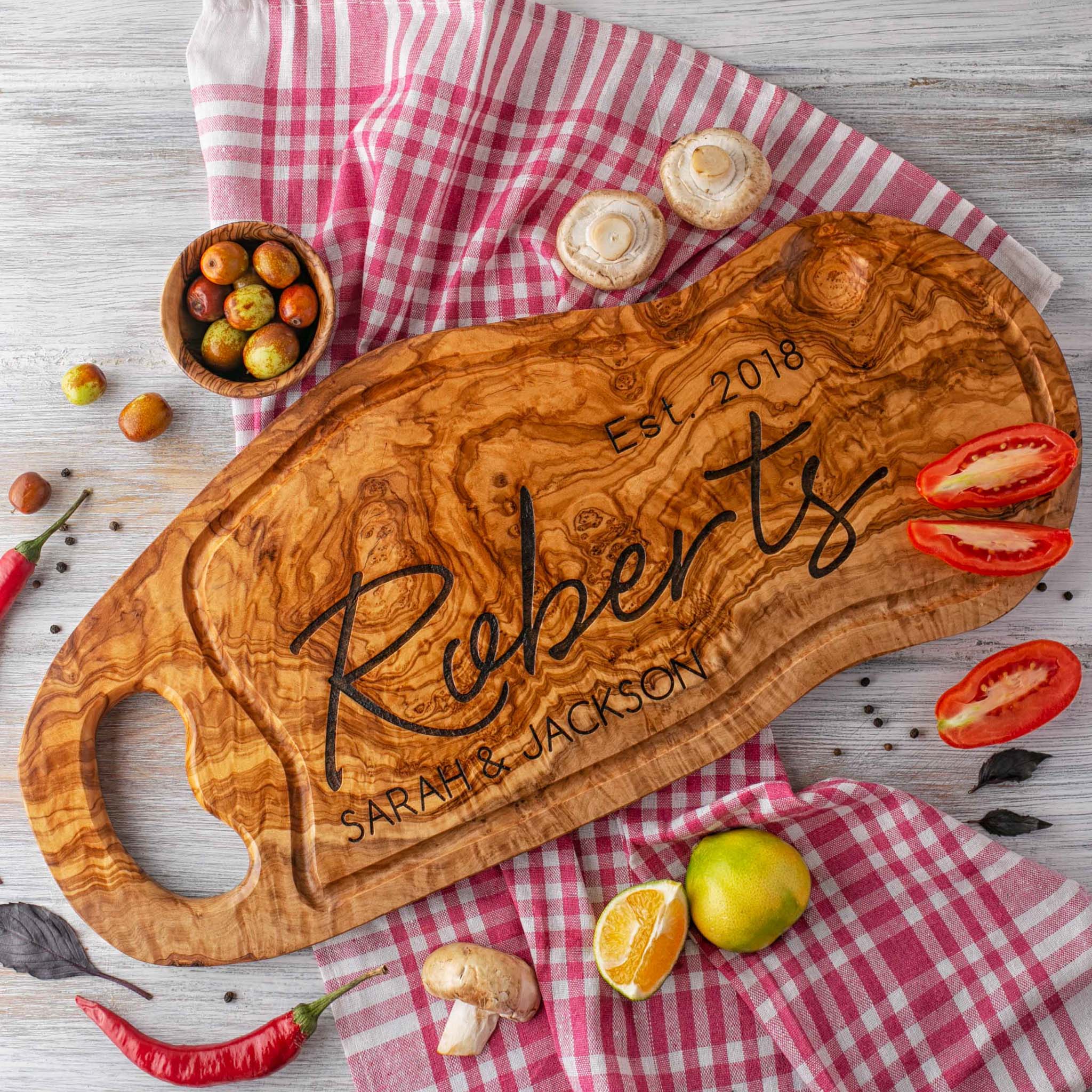 Custom Engraved Large Wooden Serving Boards