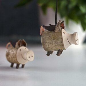 Wooden Flying Pig