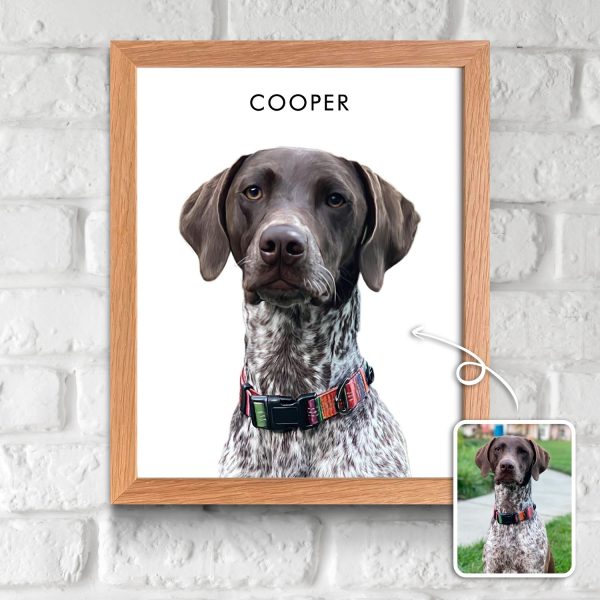 Custom Digital Watercolor Pet Portrait