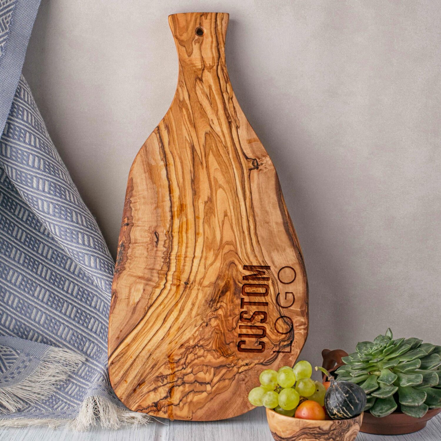 Olive Wood Serving Board with Handle