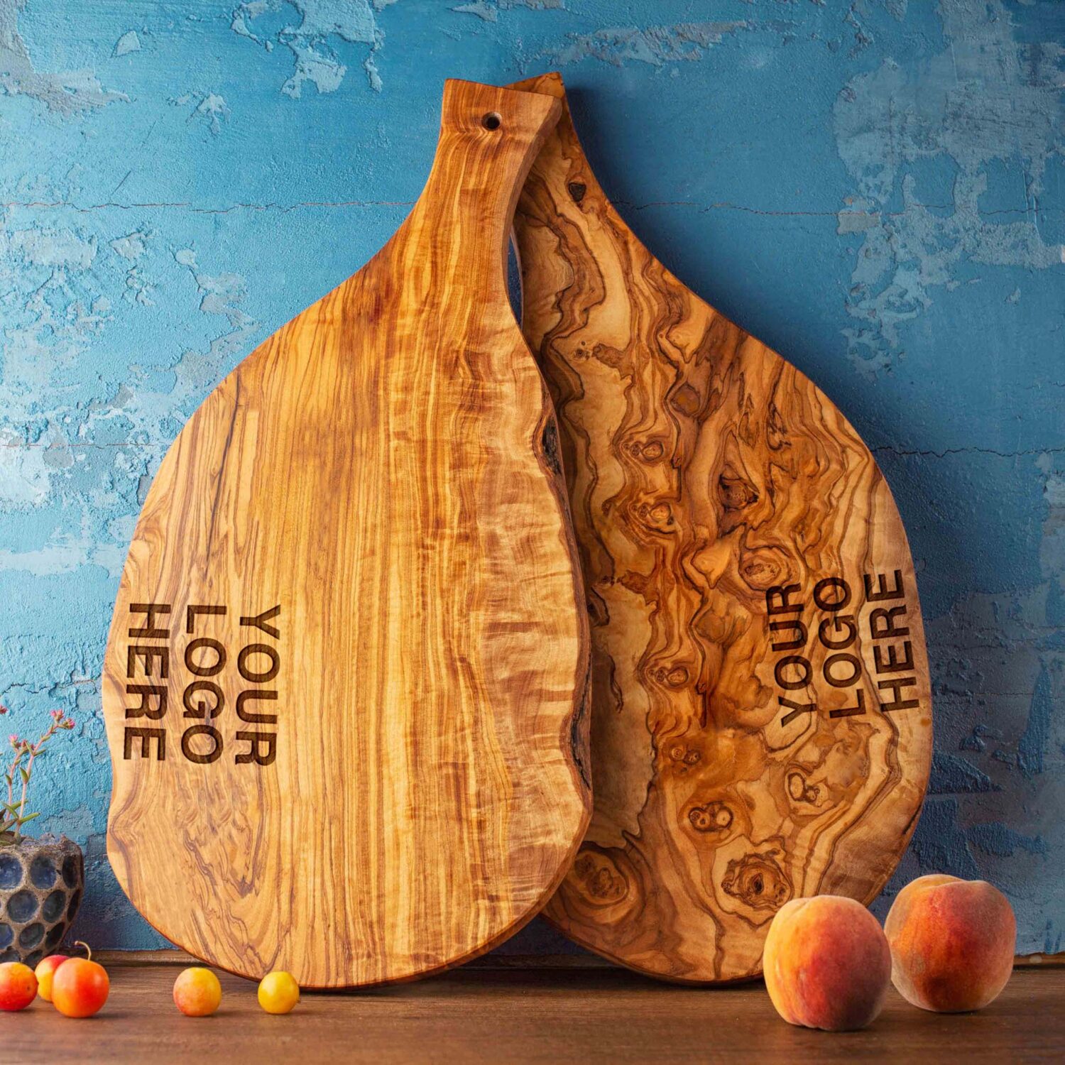 Custom Olive Wood Serving Board with Handle