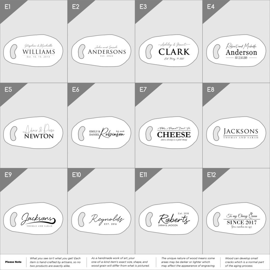 A set of different logos for a gift bag.