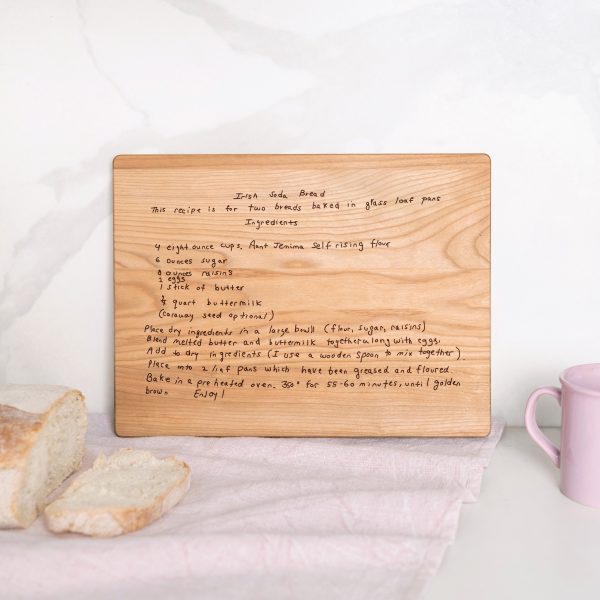Handwritten Recipe Engraved Cutting Board