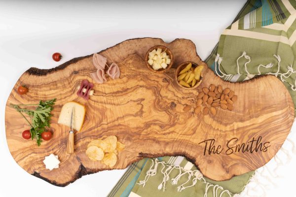 X-Large Olive Wood Charcuterie Board Personalized
