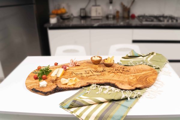 X-Large Olive Wood Charcuterie Board Personalized with logo