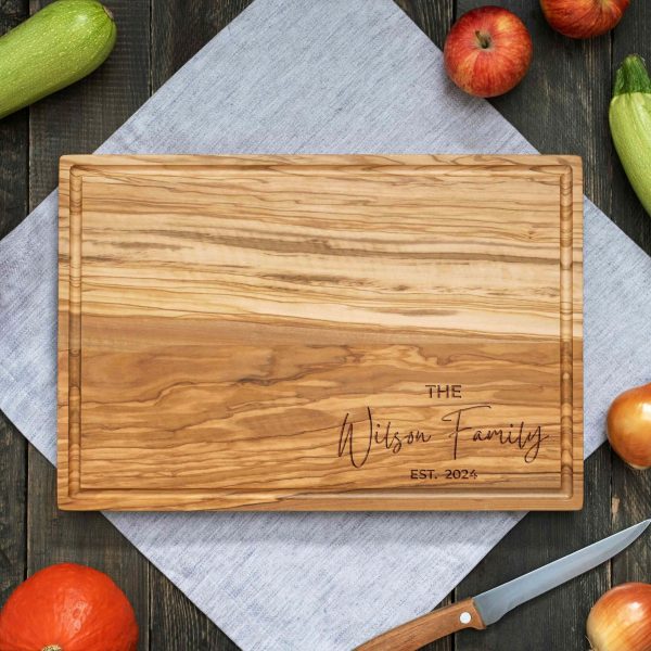 Personalized Olive Wood Cutting Board
