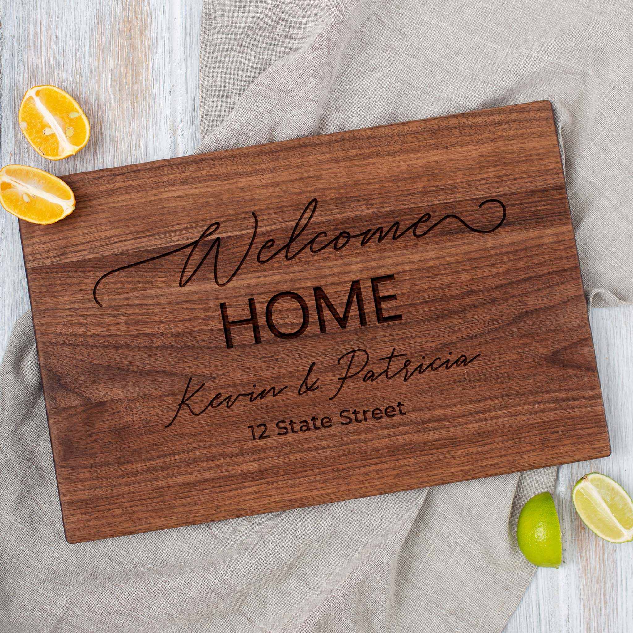 Personalized Engraved Cutting Board, Custom Housewarming Cutting Board –  Stamp Out
