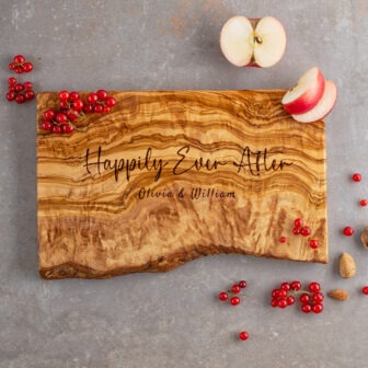 Handcrafted personalized live edge charcuterie board