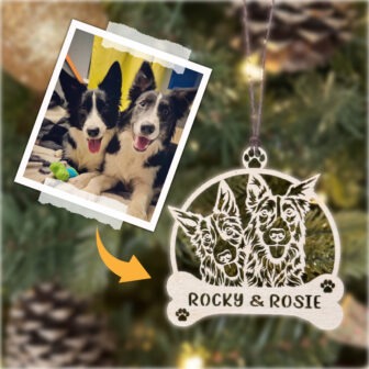 Personalized christmas ornament - rocky & rosie.