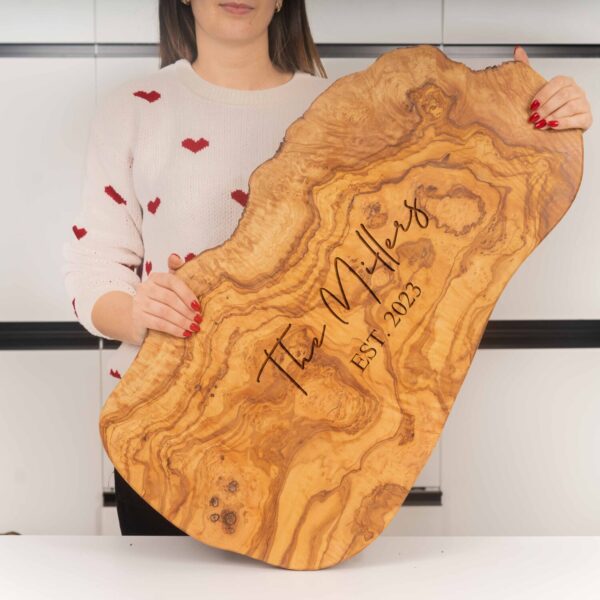 X-Large Olive Wood Charcuterie Board Personalized