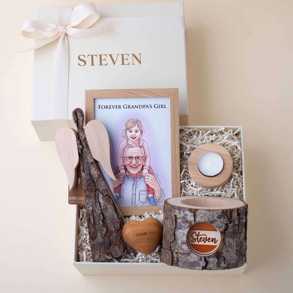 Memorial Gift Box with Custom Portrait & Angel