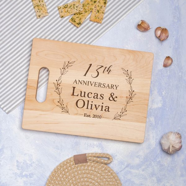 Personalized Bamboo Cutting Board with Handle