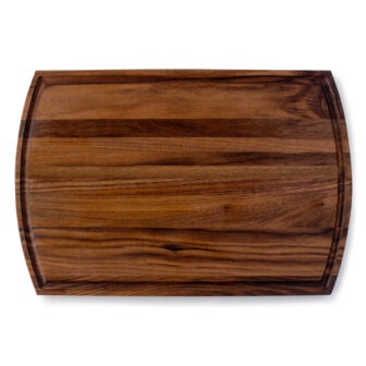 A Cutting Board with Juice Groove & Arched (Walnut - 16x10) on a white background.