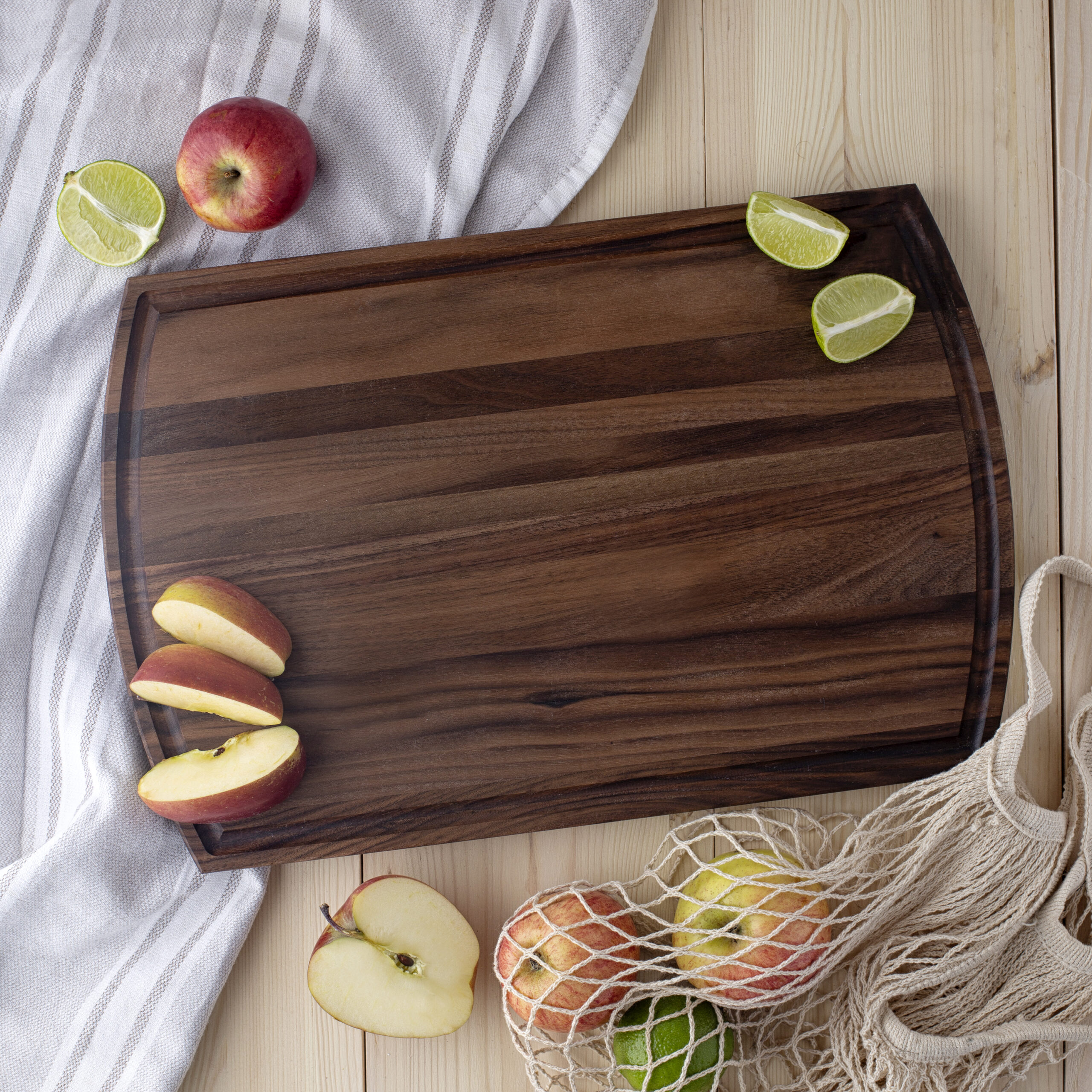 Extra Large Walnut Cutting Board, 24 x 18, With Juice Groove