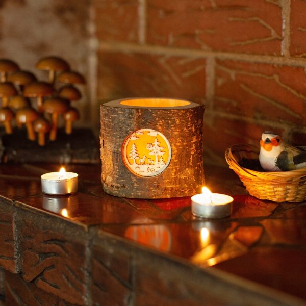 Wooden Tealight Candle Holder