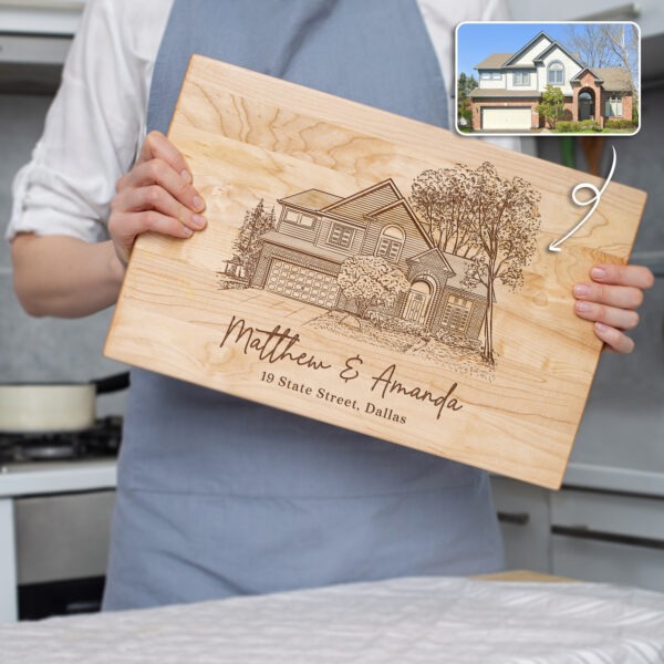Personalized House Engraved Closing Cutting Board