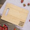 Olive wood cutting board with handle with Business Logo