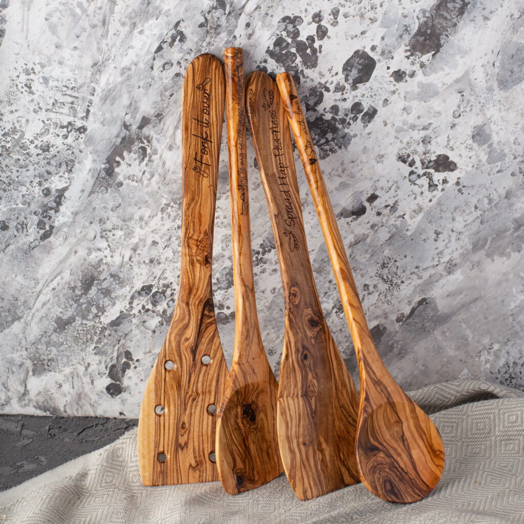 Olive Wood Kitchen Utensils Set (6-Piece set) - Forest Decor