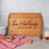 Personalized cutting board gift for the bride and groom