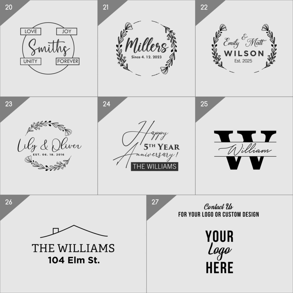 A set of logos with the word williams on them.