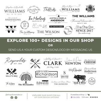 A flyer that says explore 100 designs in our shop.