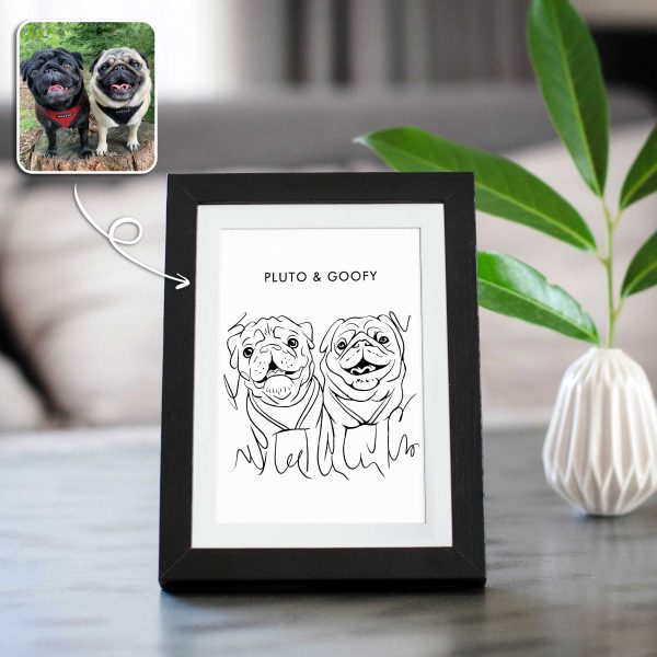 Custom Digital Watercolor Family Portrait Sketch