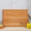 Artisanal wooden wedding gift cutting board with custom engraving
