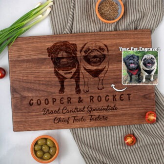 Cooper & rocket personalized cutting board.