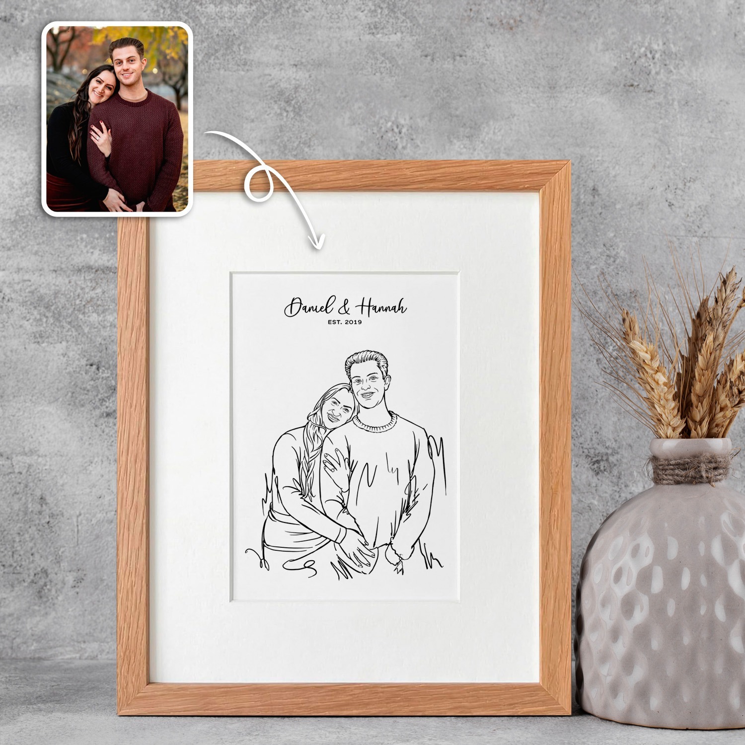 Custom Line Art Portrait