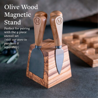 Olive wood magnetic stand.