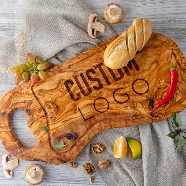 Olive Wood Steak Board with Logo