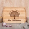 Personalized family tree cutting board.
