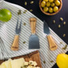 Engraved Logo Cheese Knives with Holder