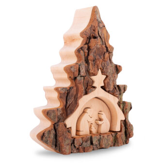 Wooden Nativity Scene from Forest Decor