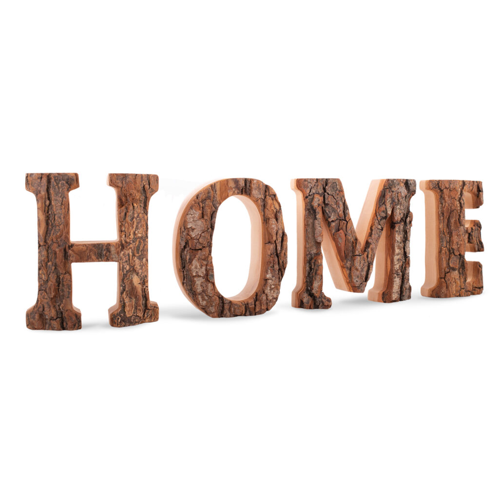 Forest Decor Wooden Home Letters
