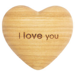 I Love You 3D Wood Heart - with Engraving