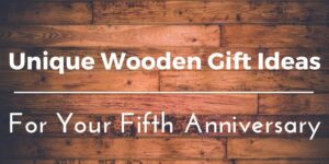 Wooden anniversary sign