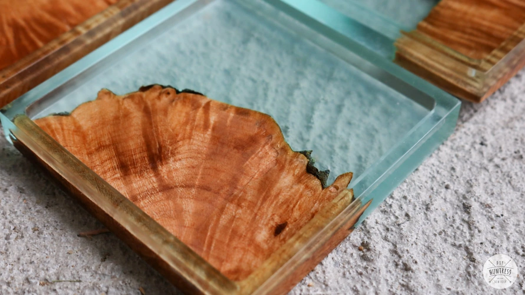 wood and resin coasters