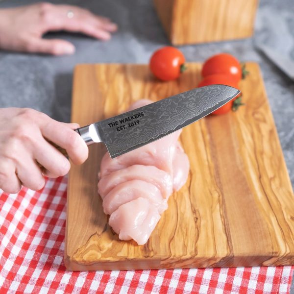Chef knife from the set engraved with a family name