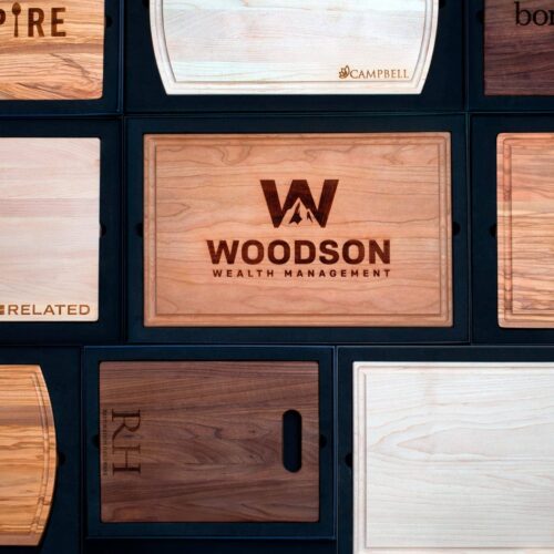 Cutting boards with logo