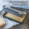 Bamboo board includes gift box