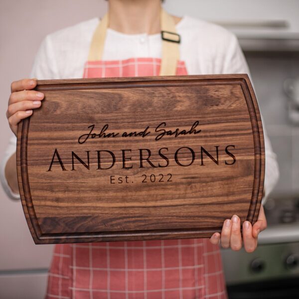 Monogrammed Wood Cutting Board